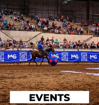 Michael Gascon demonstrating the push obstacle of the Respect Series during a session at a Gascon Horsemanship clinic. In this photo, Michael guides a horse through the push obstacle, showcasing effective horsemanship techniques for respect training in a clinic setting.