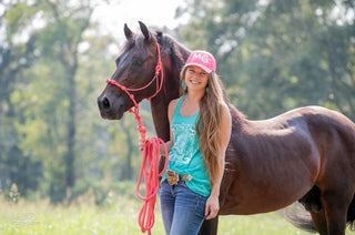 Kelsey Gascon, wife of Michael Gascon and CEO of Gascon Horsemanship’s Training Facility & Academy. A professional trick rider and accomplished horse trainer, she brings expertise and passion to the world of horsemanship.