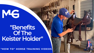 Michael Gascon setting up a saddle - Thumbnail for 'How To' Horse Training Video, showcasing the benefits of the Keister Holder for riders and horses.