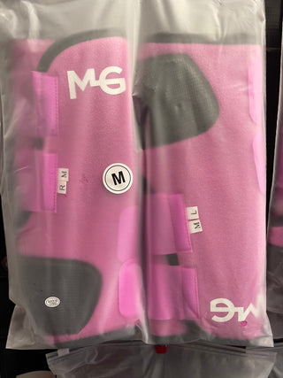 An image of the MG Sports Boots in pink, protective gear for horses valued at $89.99.