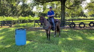 Dragging A Barrel While Riding