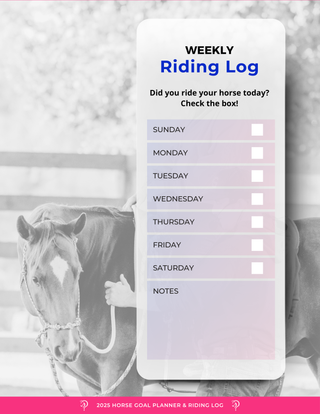 2025 Horse Goal Planner & Riding Log