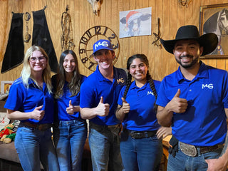 Michael Gascon with the enthusiastic contestants of the 2023 Horse Help Train-off, showcasing dedication and skill in the equestrian training competition.