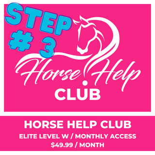 Horse Help Club Elite level with monthly access valued for $49.99 per month