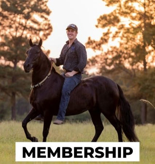 Michael Gascon posing gracefully with a horse, showcasing a harmonious connection and the bond between the equestrian and the equine partner.