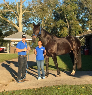 Michael Gascon posing with an intern from the Horse Help internship program