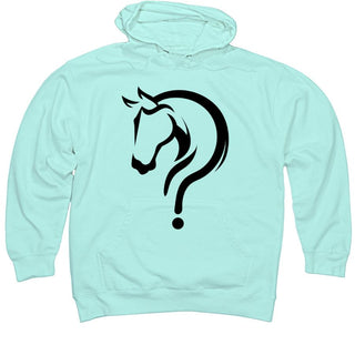 Comfortable hoodie in a trendy mint color, adorned with the distinctive equestrian mark. This hoodie is not just warm but also a fashionable statement for those passionate about equestrian pursuits.