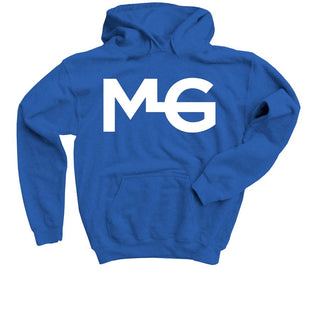 Stylish Hoodie in Royal Blue featuring the iconic MG logo. Keep warm in this comfortable and fashionable hoodie that showcases your connection to the world of horsemanship.
