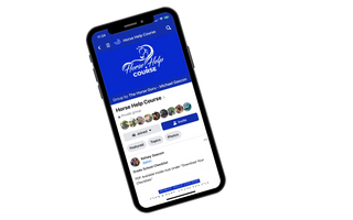 Image of the Horse Help Course Facebook Community in mobile view.