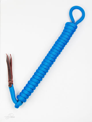 Blue MG lead rope, a versatile tool essential for training and ground work with horses.