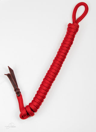 Red MG lead rope, a versatile tool essential for training and ground work with horses.